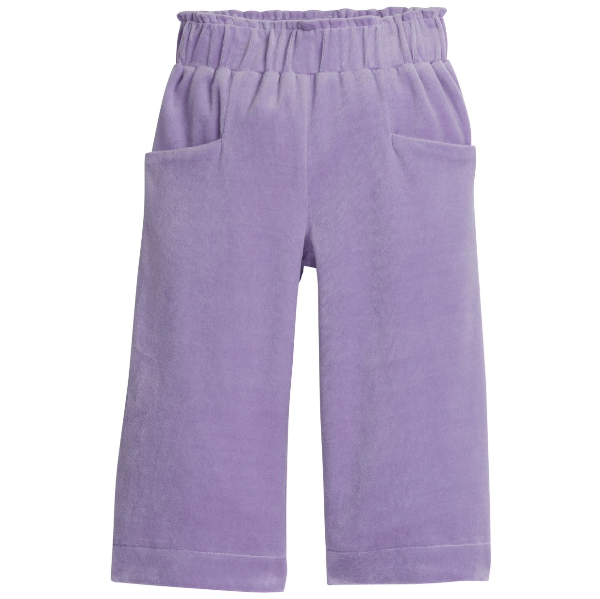 Cropped Palazzo Pants, Lilac Velour