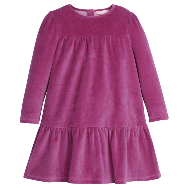 Lisle Dress, Magenta Velour