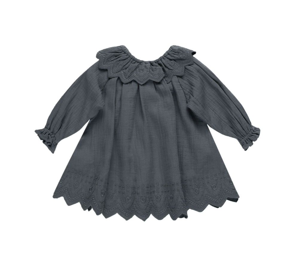 Long Sleeve Isla Dress, Indigo