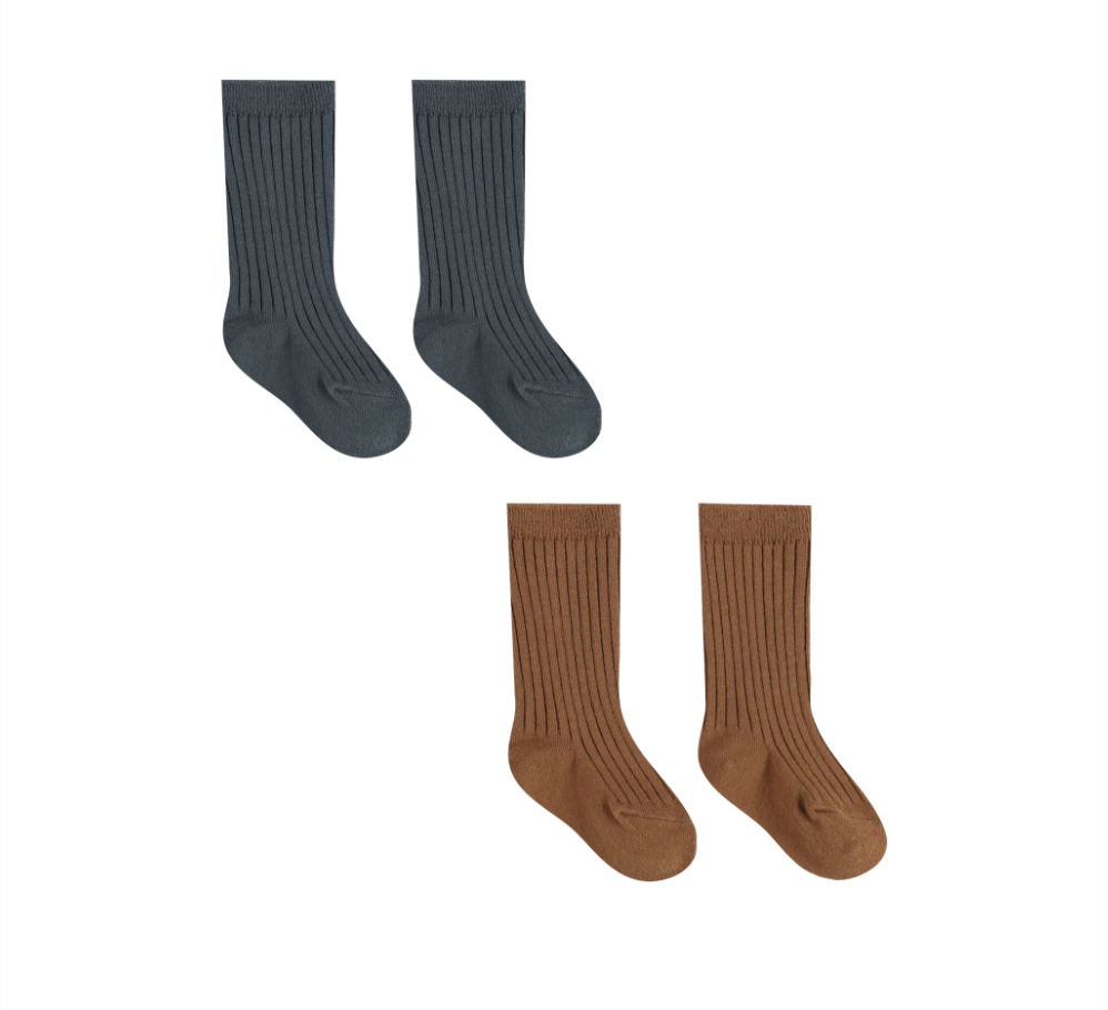 Socks Set, Indigo + Cinnamon