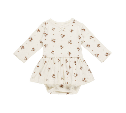 Pointelle Skirted Bodysuit, Autumn Flora