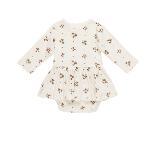 Pointelle Skirted Bodysuit, Autumn Flora