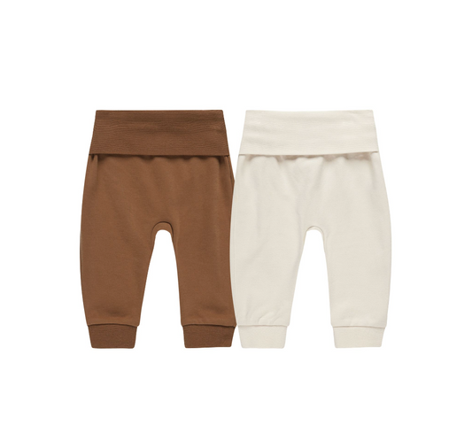 Baby Pant Set, Cinnamon + Natural | 0-3m