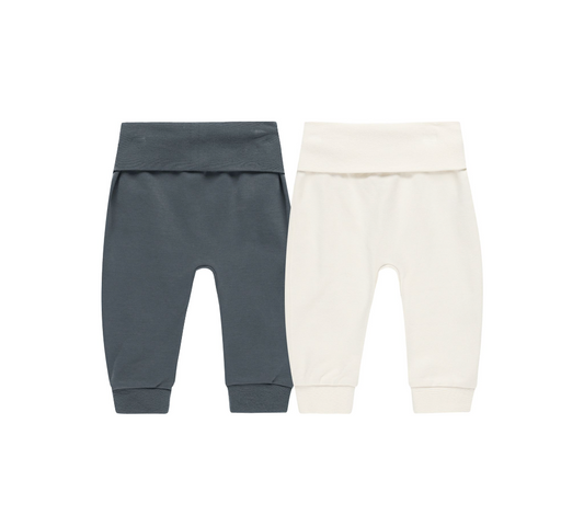 Baby Pant Set, Indigo + Ivory