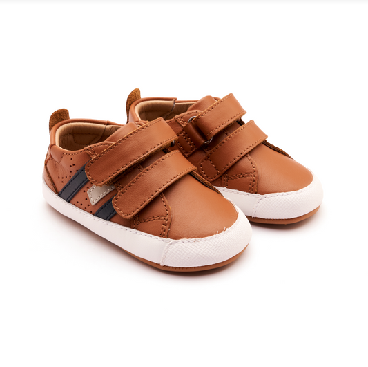 Baby Bounce Shoe, Tan/Navy