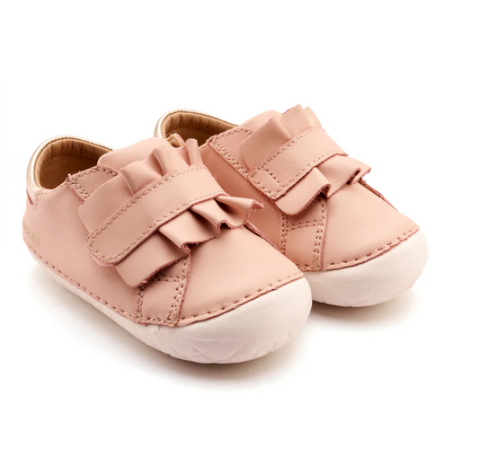 Frilly Pave Shoe, Powder Pink