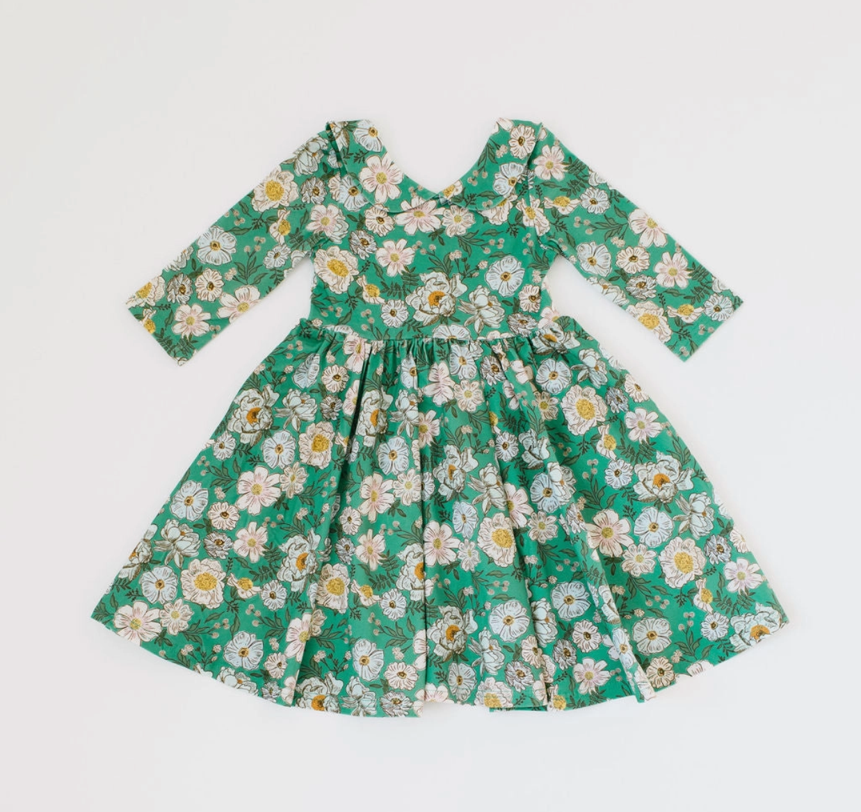 Rubine Twirl Dress, Vintage Greens