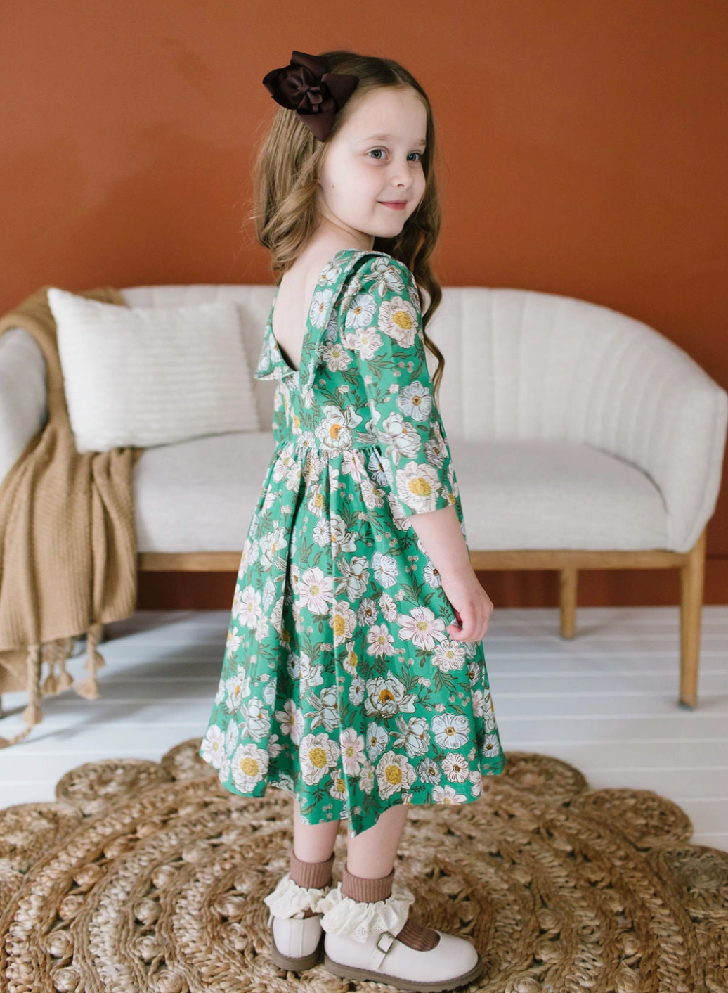 Rubine Twirl Dress, Vintage Greens