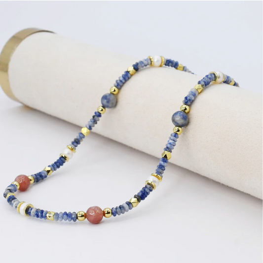 Ocean Blue Gemstone Necklace - Magpies Paducah