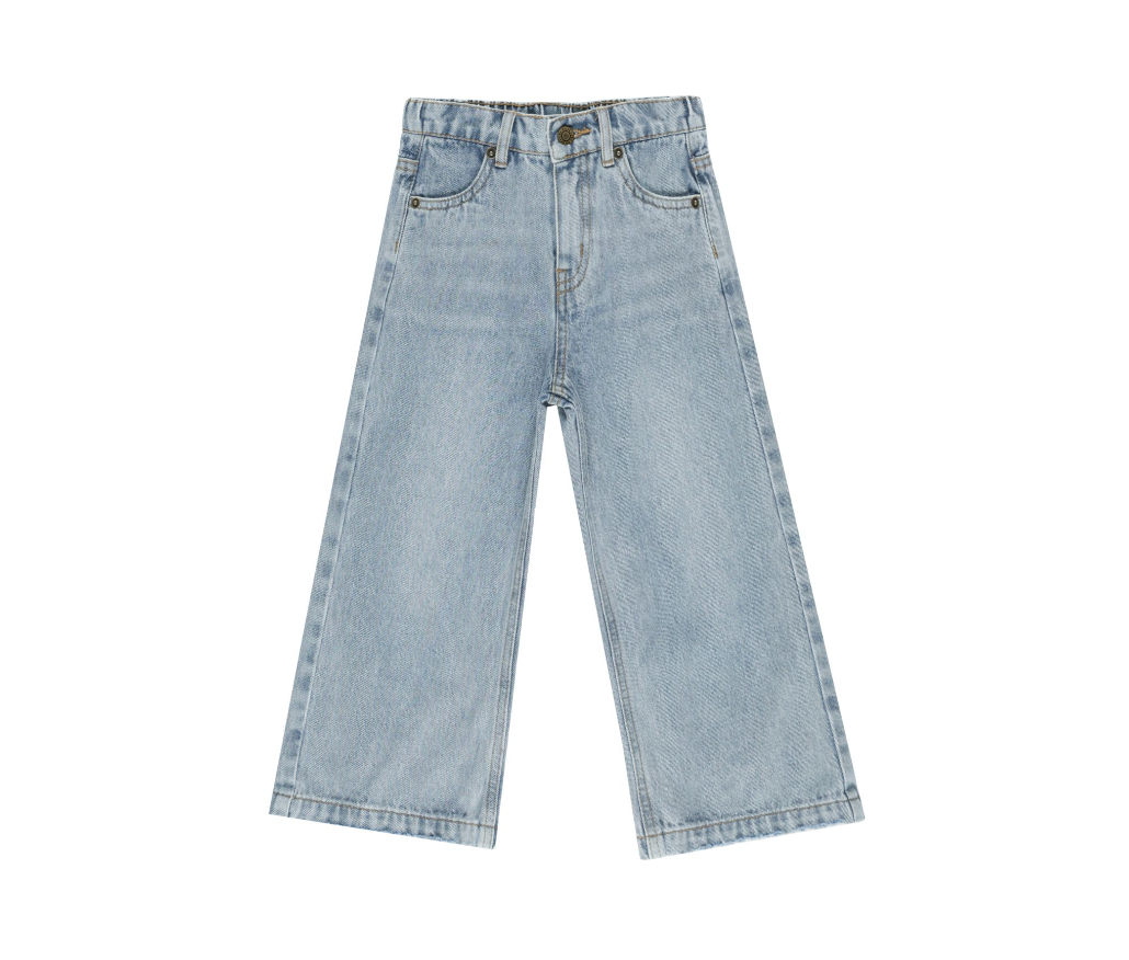 Straight Leg Pant, Light Washed Denim