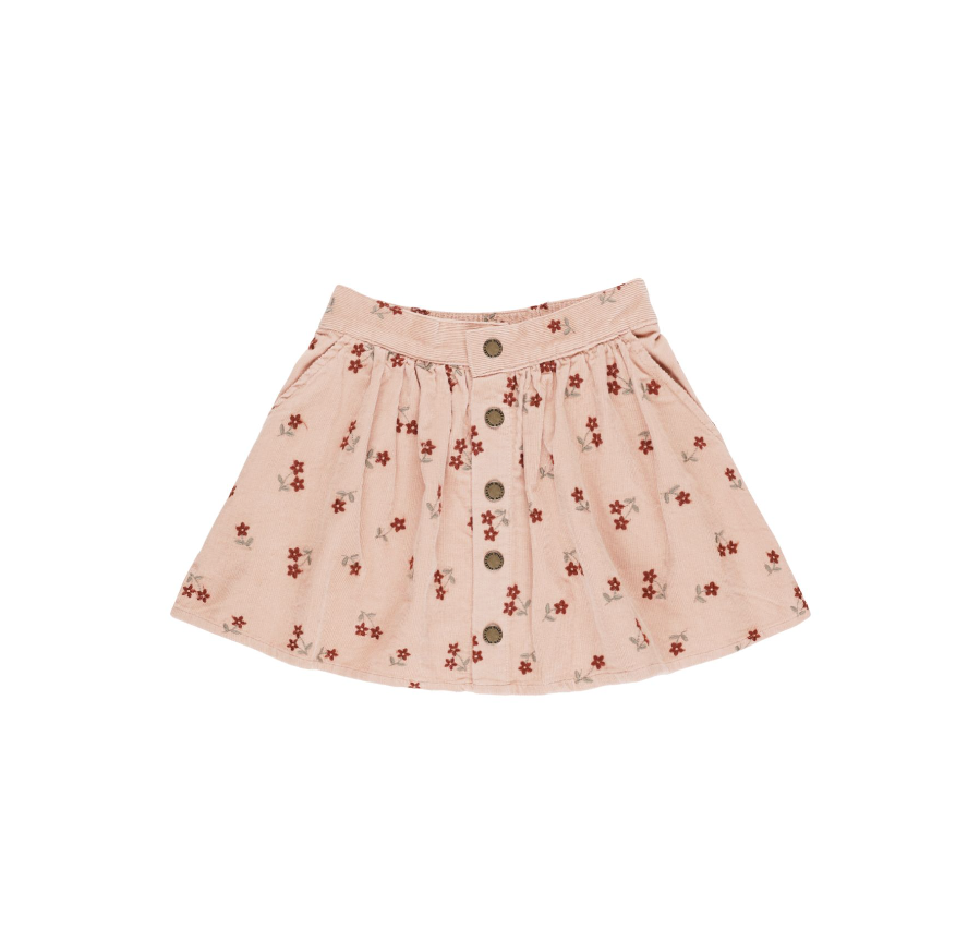 Button From Mini Skirt, Blossom Embroidery