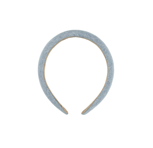 Padded Headband, Light Washed Denim