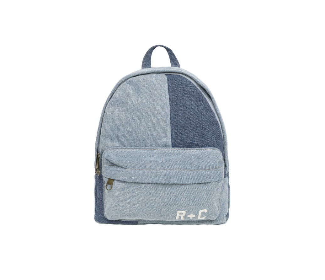 Mini Backpack, Patchwork Denim