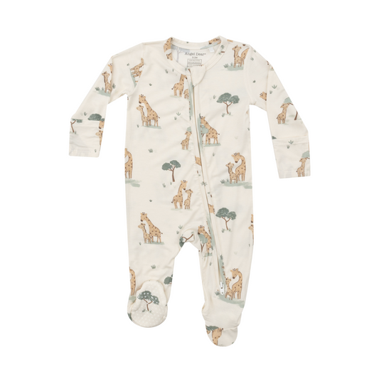 Zipper Footie, Giraffe Families | newborn - Magpies Paducah