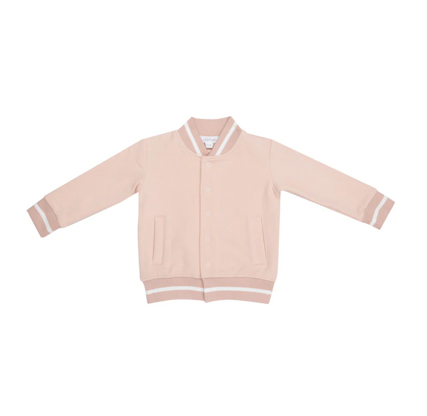 Letterman Jacket, Pink French Terry