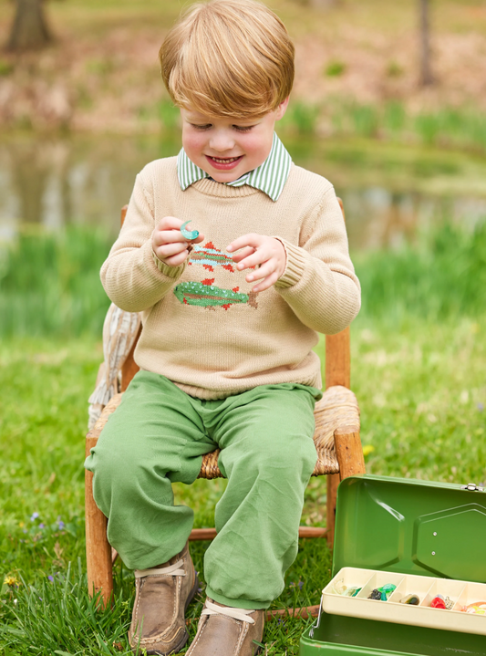 Banded Pant, Watercress Corduroy - Magpies Paducah