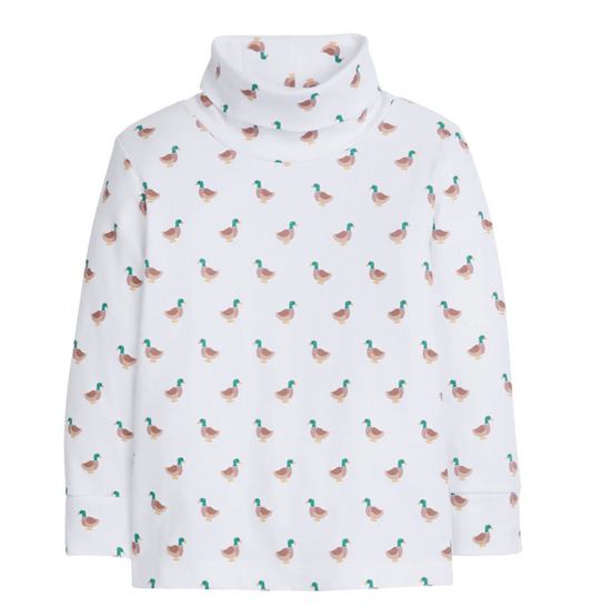 Printed Turtleneck, Mallard