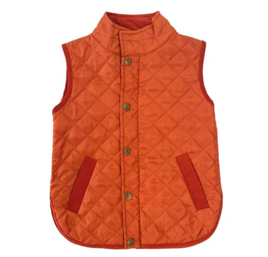 Classic Quilted Vest, Orange - Magpies Paducah