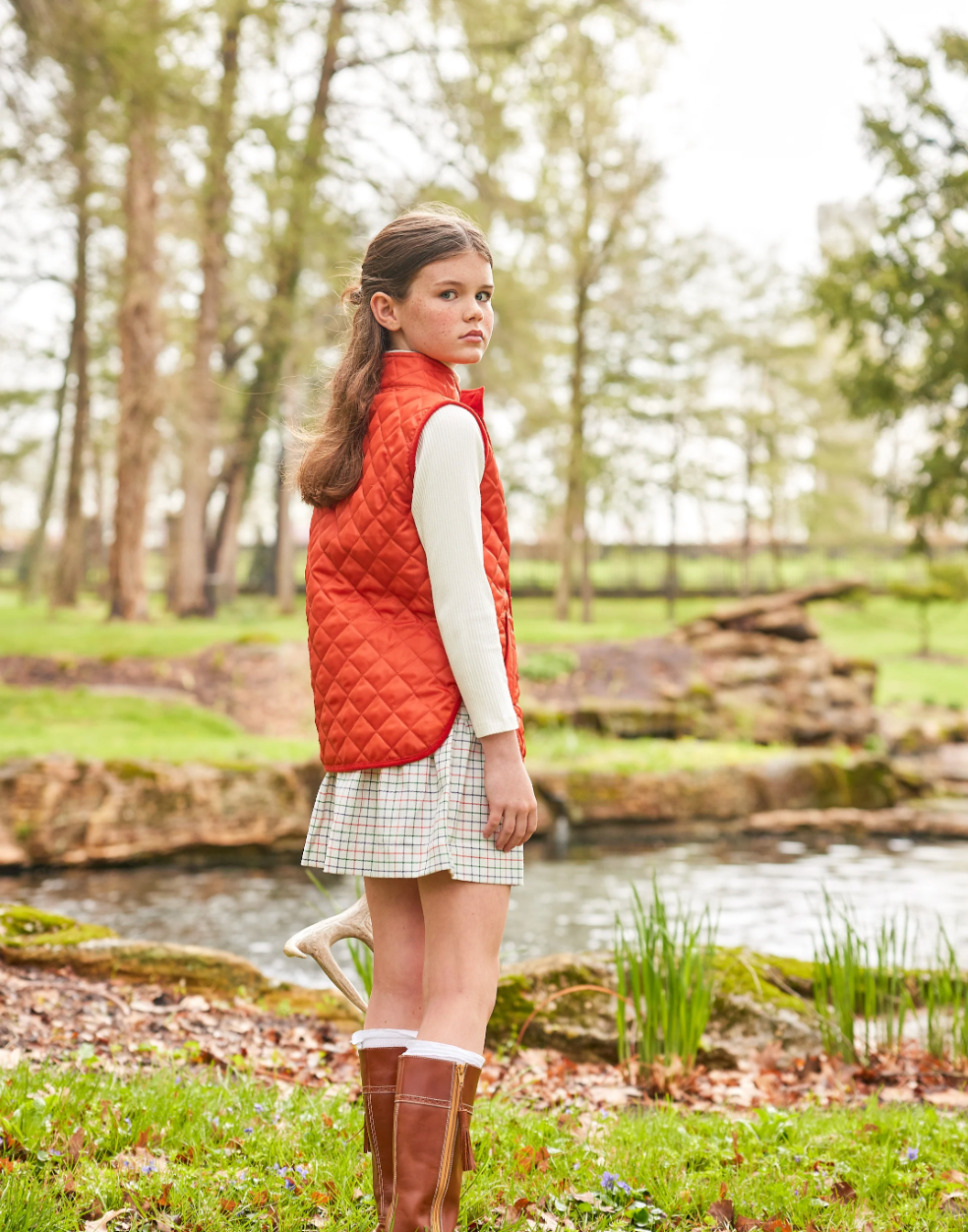 Classic Quilted Vest, Orange - Magpies Paducah
