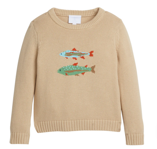 Intarsia Sweater, Fish