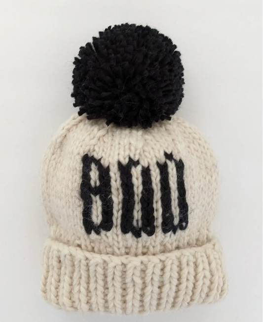 BOO Handknit Beanie, Natural - Magpies Paducah