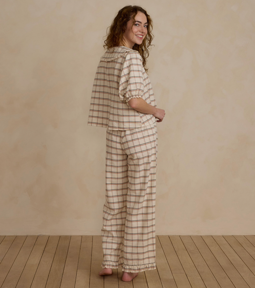 Women's Ruffle Pajamas, Holiday Plaid