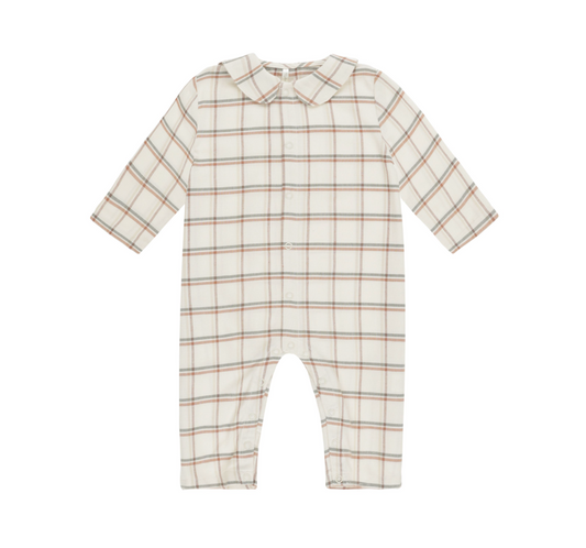 Baby Pajama Romper, Holiday Plaid