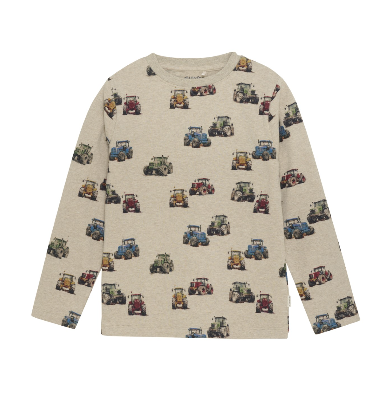 Long Sleeve Tee, Natural Tractors | 12m