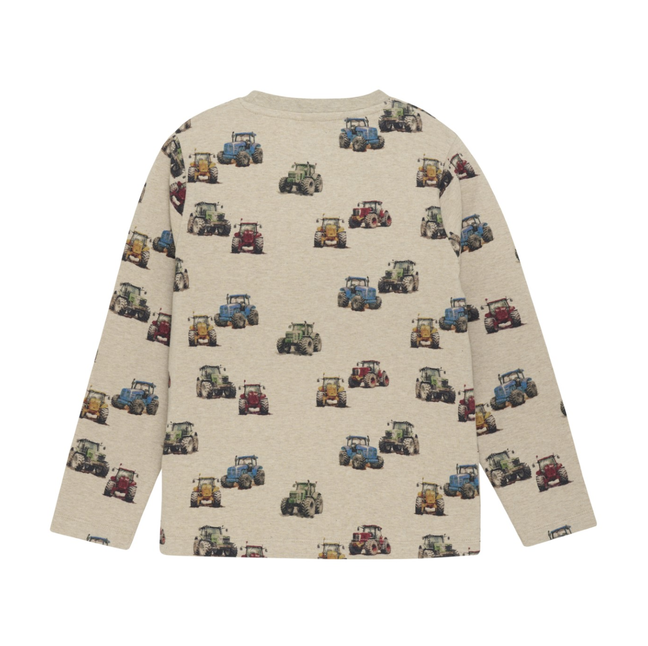 Long Sleeve Tee, Natural Tractors | 12m