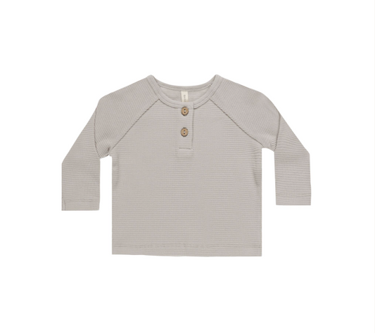 Henley Knit Top, Fog