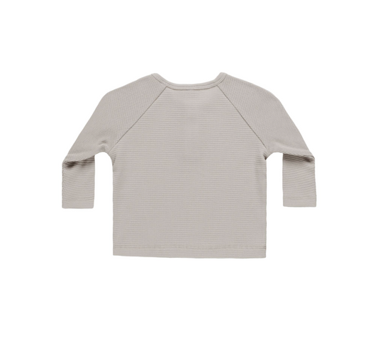 Henley Knit Top, Fog