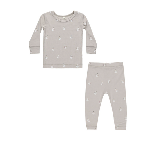 Bamboo PJ Set, Snowmen