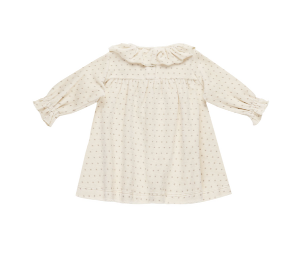 Velour Baby Dress, Polka Dot