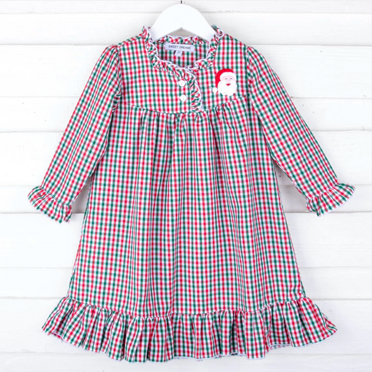 Santa Gingham Night Gown