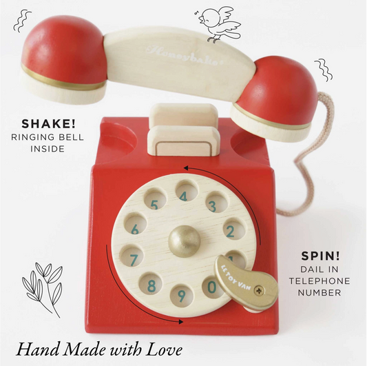 Vintage Wooden Phone - Magpies Paducah