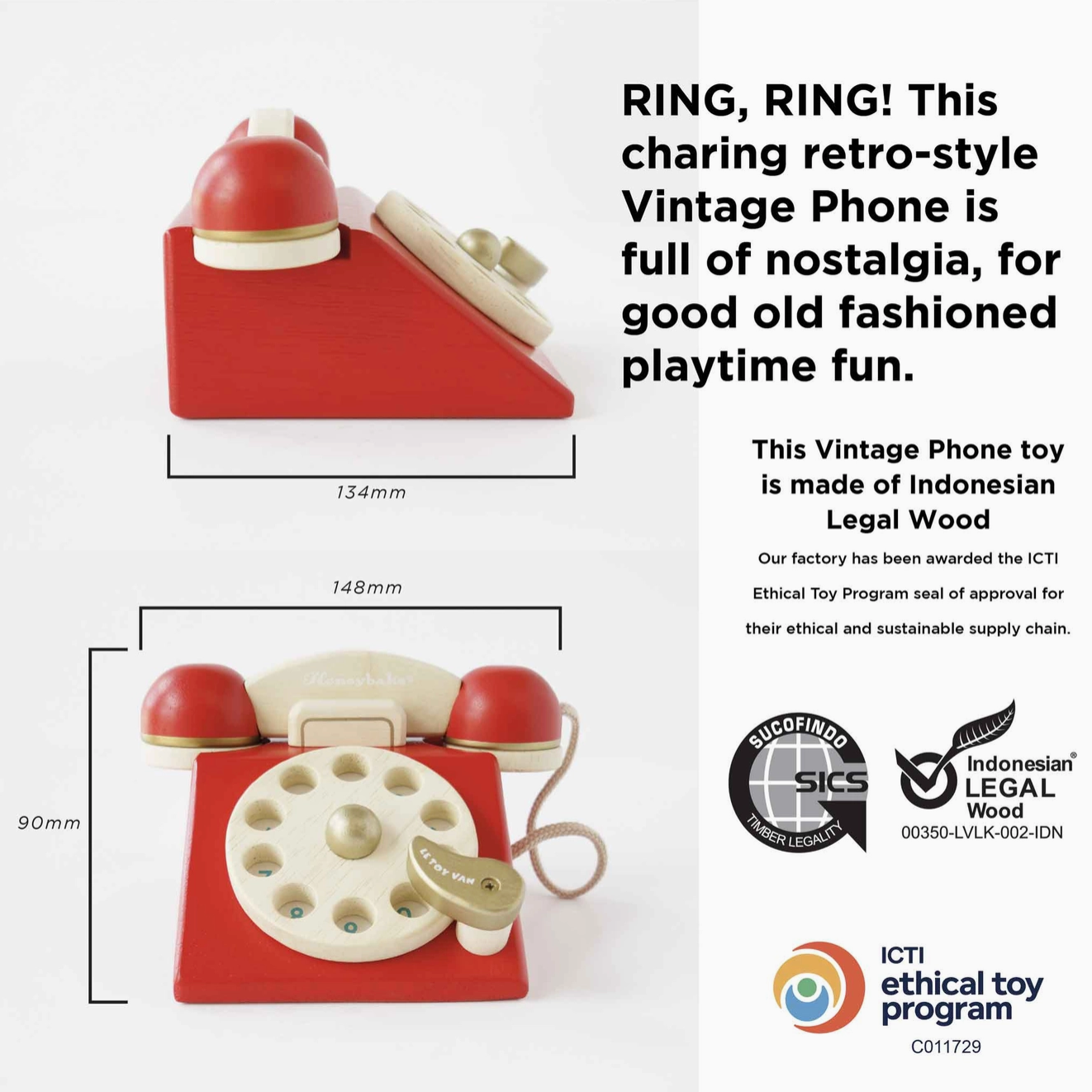 Vintage Wooden Phone