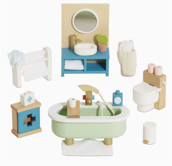 Wooden Dolls House Bathroom Furniture