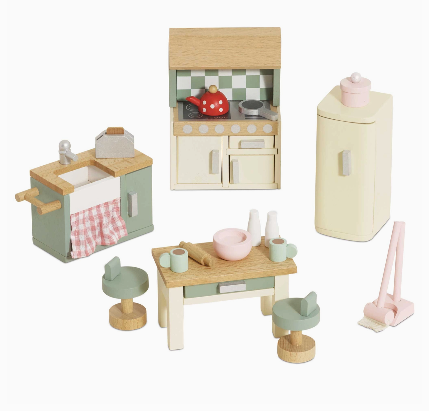 Wooden Dolls House Kitchen Furniture