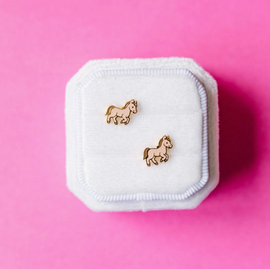 Pony Stud Earrings