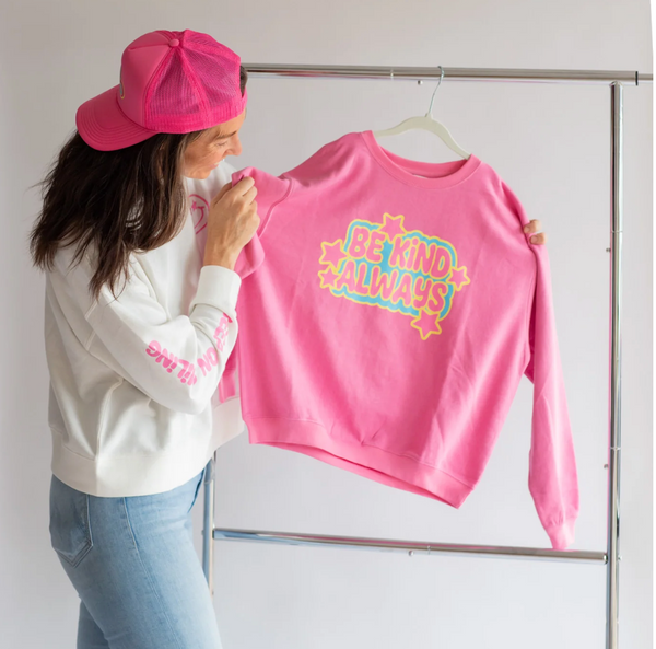 Be Kind Always Crew Neck, Pink