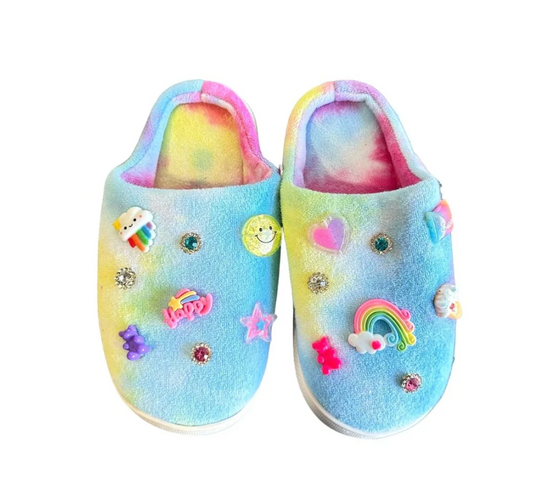 Slippers, Tie Dye Charms