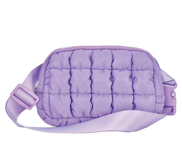 Quilted Belt Bag, Vivid Violet