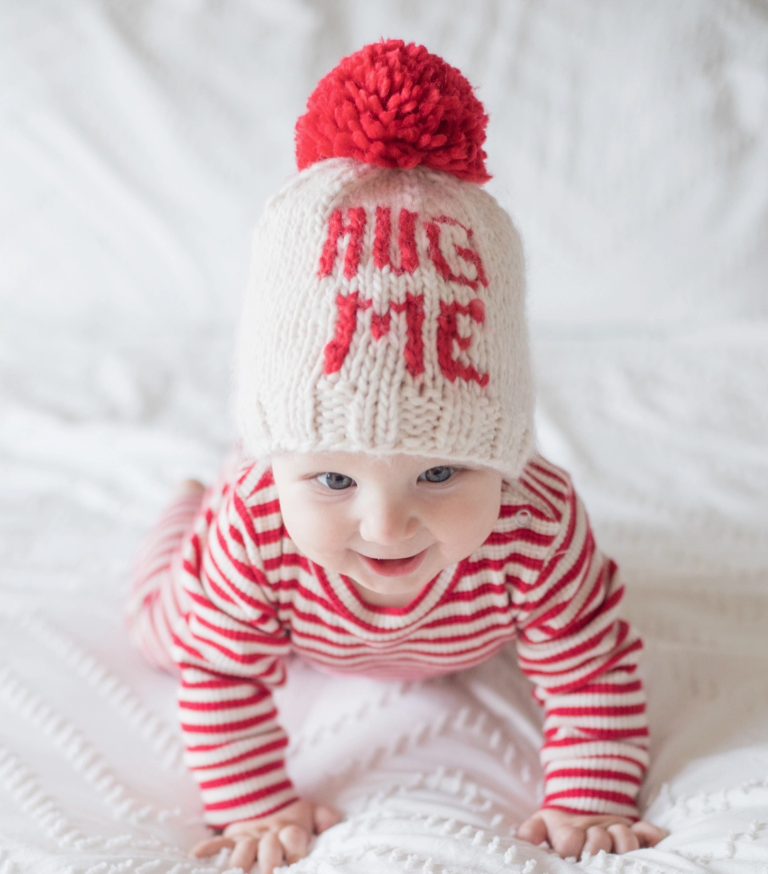 HUG ME Hand Knit Beanie Hat