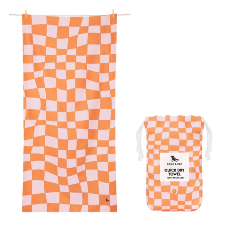 Quick Dry Towel, Large | Groovy Check