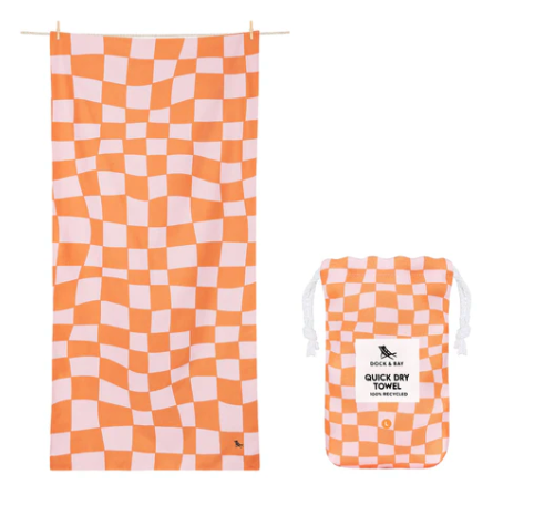 Quick Dry Towel, Large | Groovy Check - Magpies Paducah