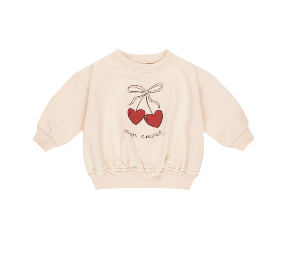 Relaxed Fleece Sweatshirt, Mon Amour