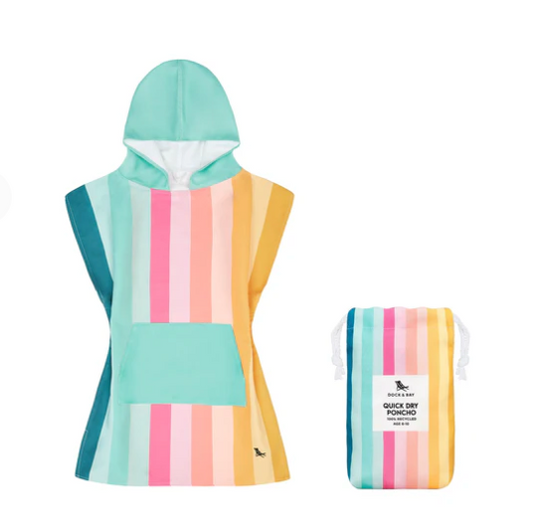 Quick Dry Poncho, Kids SMALL | Coastal Candy - Magpies Paducah