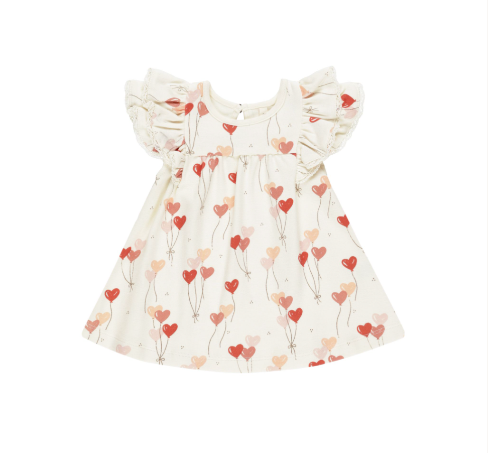 Flutter Dress, Heart Balloons