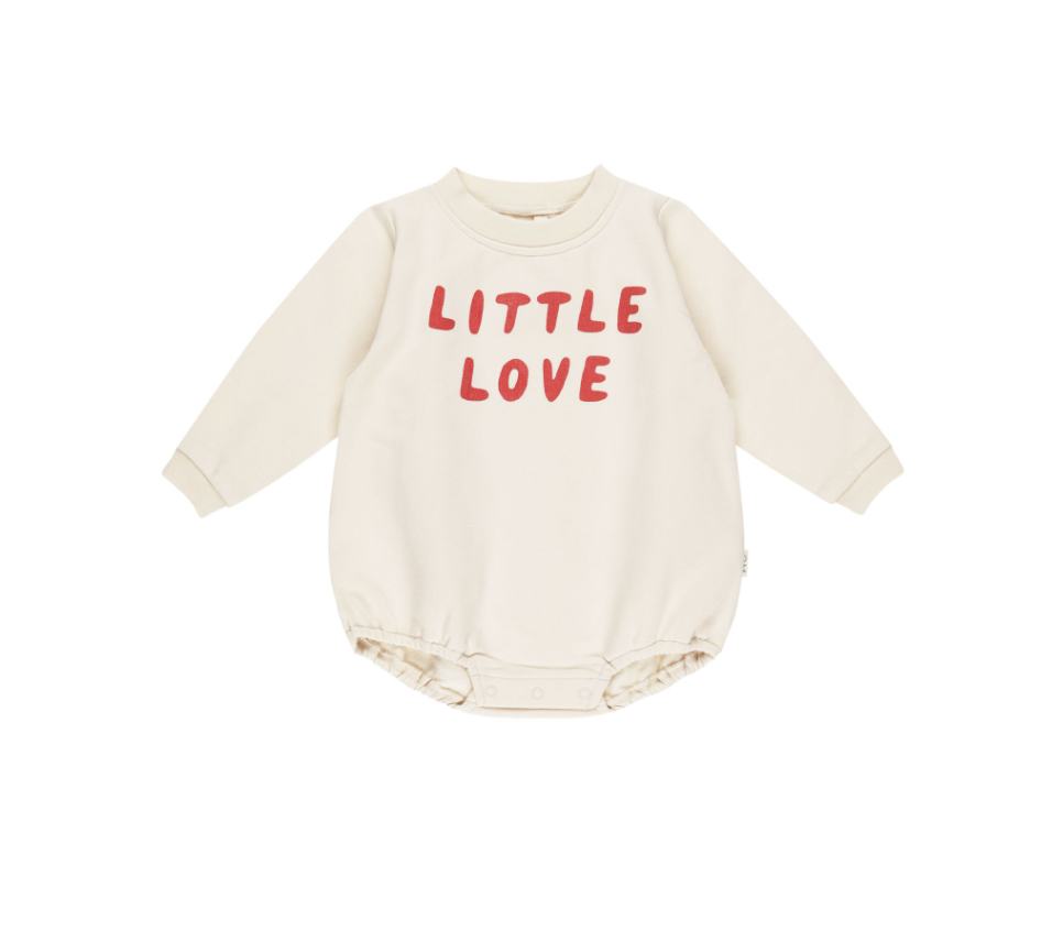 Crewneck Bubble Romper, Little Love