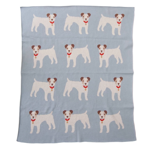 Knit Baby Blanket, Dogs - Magpies Paducah